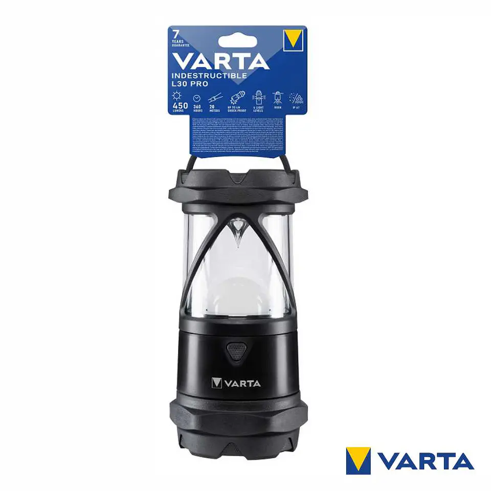 Candeeiro Portátil LED COB 5W 450lm 6xAA IP67 VARTA 1