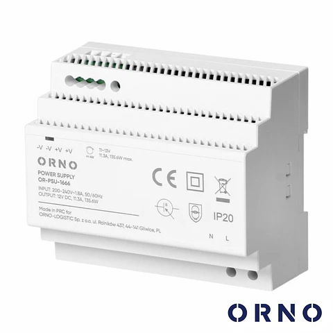 Fonte De Alimentação 12VDC 11.3A DIN ORNO