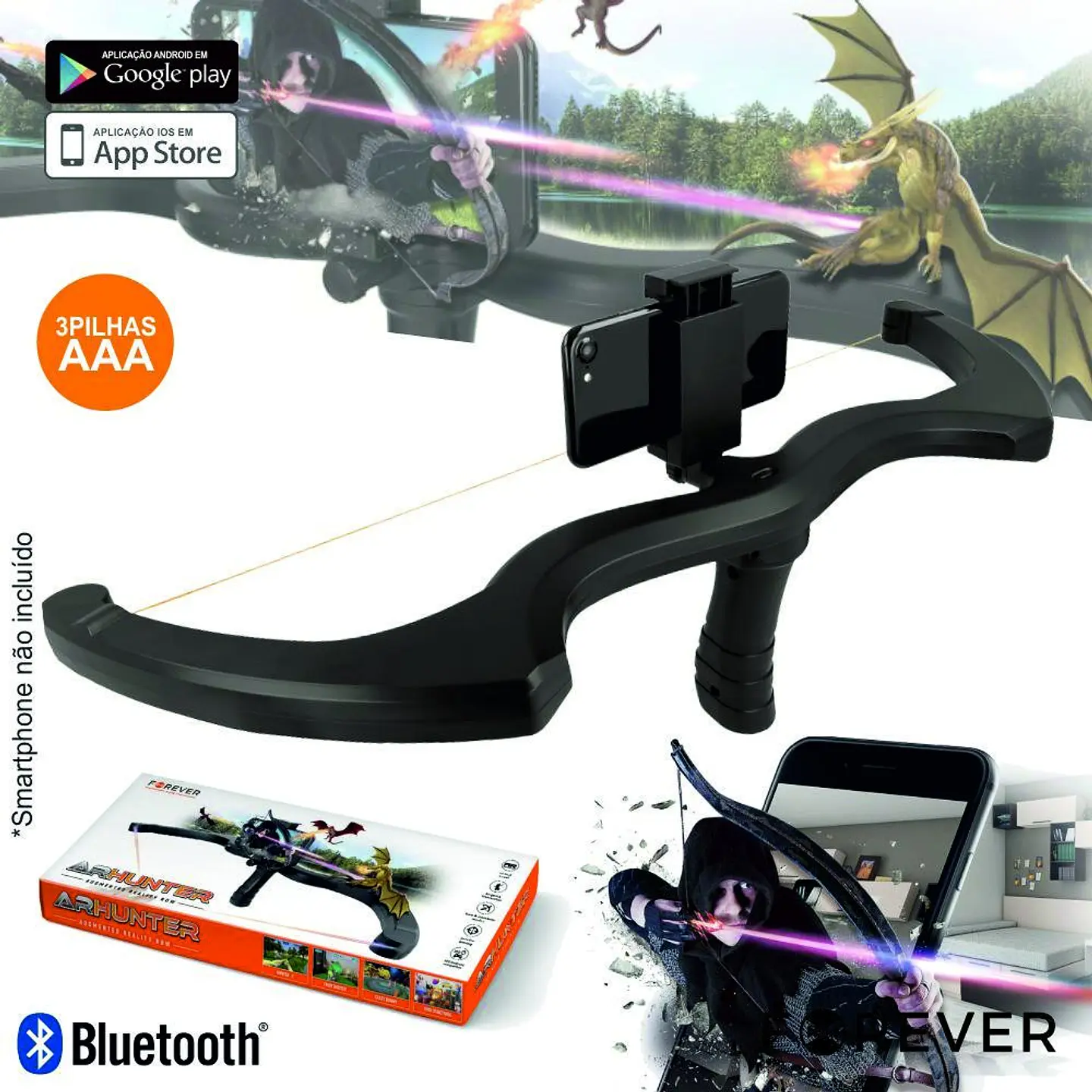 ARCO DE REALIDADE AUMENTADA P/ SMARTPHONE BT PILHAS 1