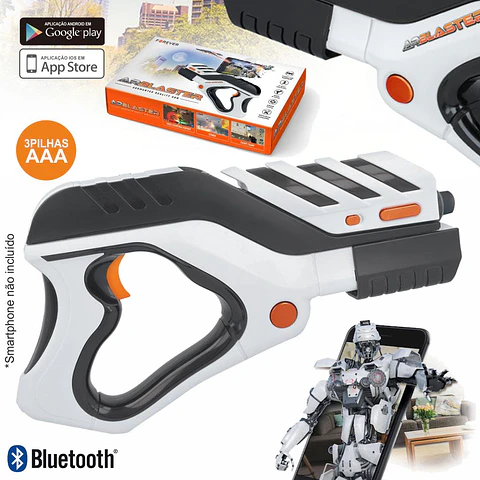 PISTOLA DE REALIDADE AUMENTADA P/ SMARTPHONE BT PILHAS