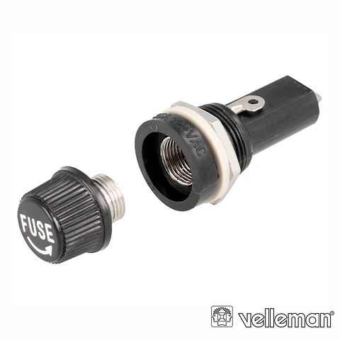 Porta-Fusíveis 6.35x32mm Montagem Em Painel