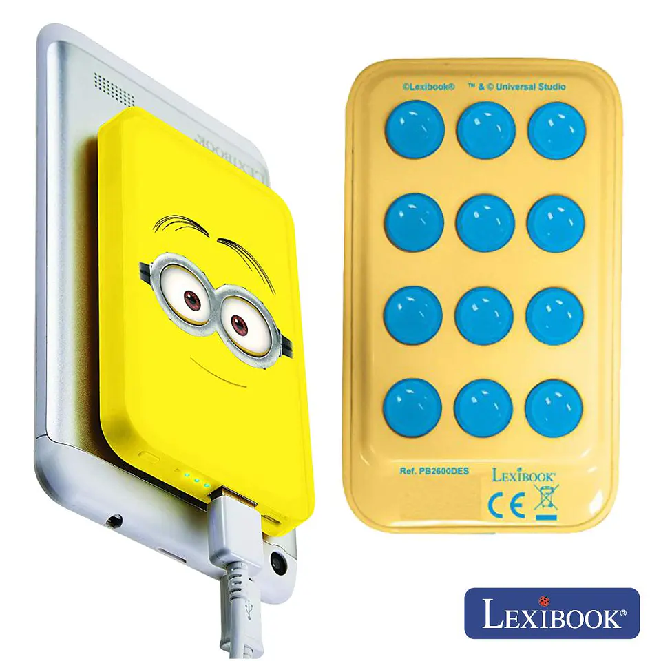 POWERBANK 4000MA C/ CABO USB E VENTOSAS MINIONS LEXIBOOK 1