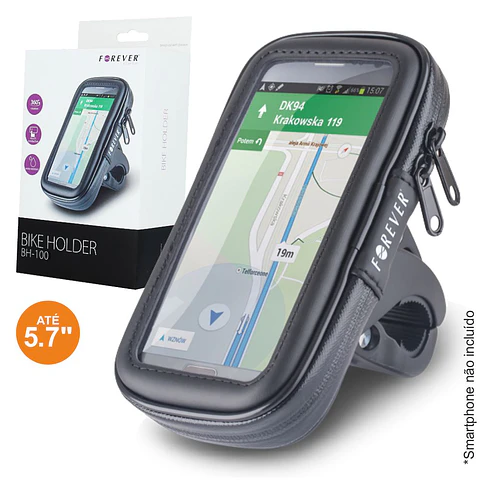 SUPORTE UNIVERSAL SMARTPHONE ATÉ 5.7" P/ MOTOS E BICICLETAS