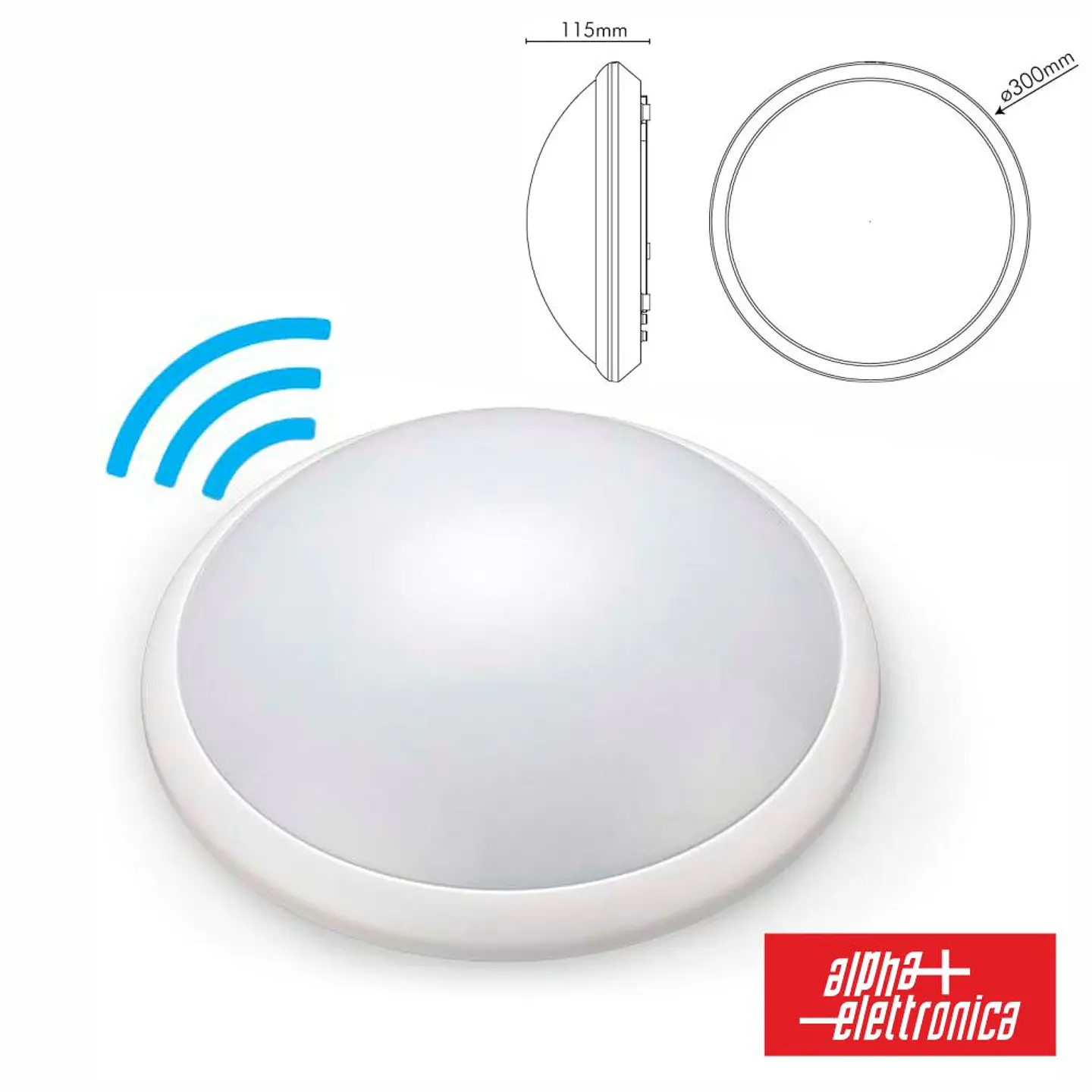 Painel LED 16W ø300mm C/ Sensor 4000k 1200lm Branco JOLIGHT 1