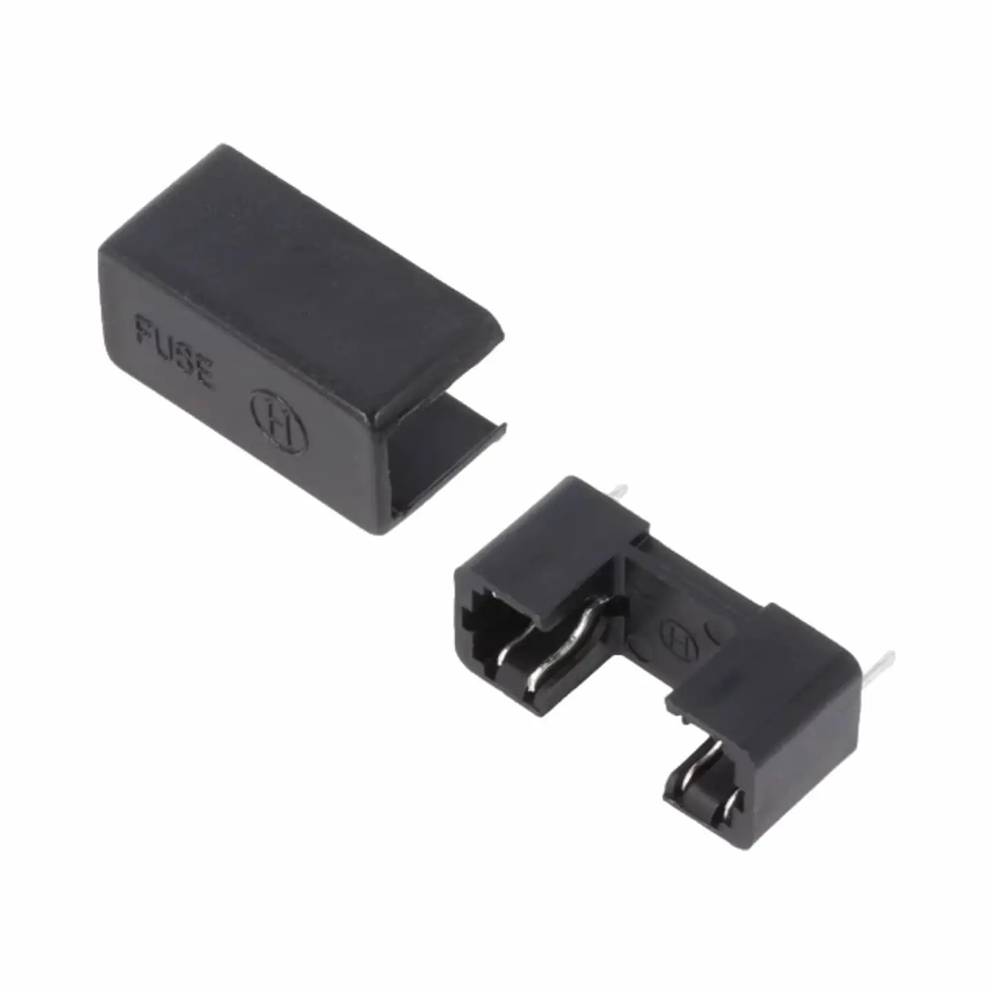 Suporte Fusíveis 5x20mm P/ Ci  C/ Proteção Plástica Preto 1