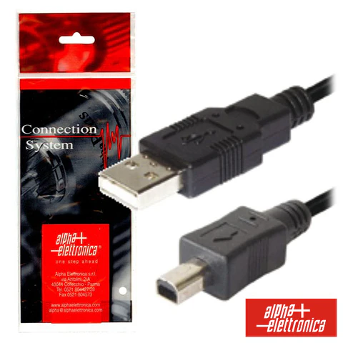 CABO USB-A 2.0 MACHO / MINI USB-B MACHO 1.8M POLYBAG