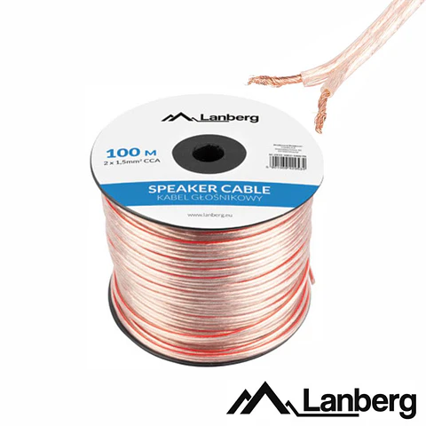 Cabo Coluna 2x1.50mm Transparente Paralelo LANBERG