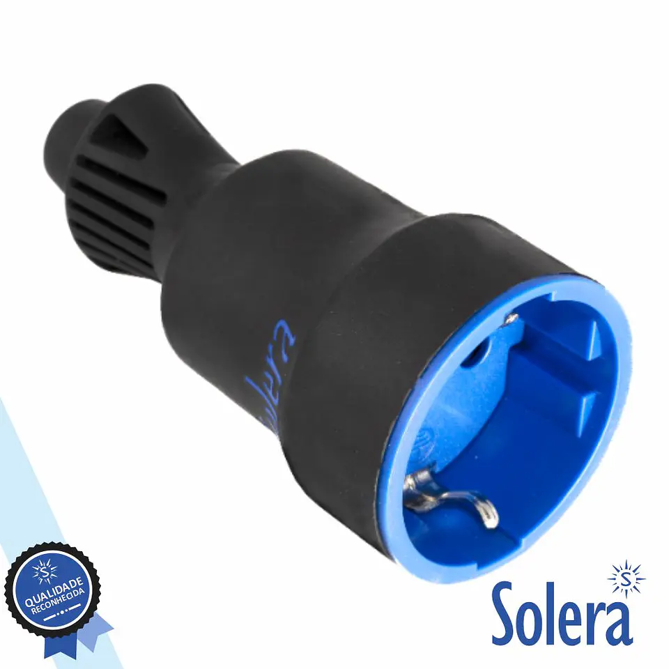 Ficha Schuko Fêmea 16A/250V Preto SOLERA 1