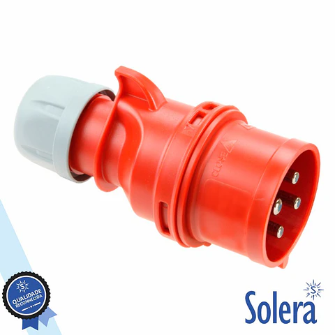 Ficha Industrial CEE Macho 16A 3P+T 400V IP44 SOLERA