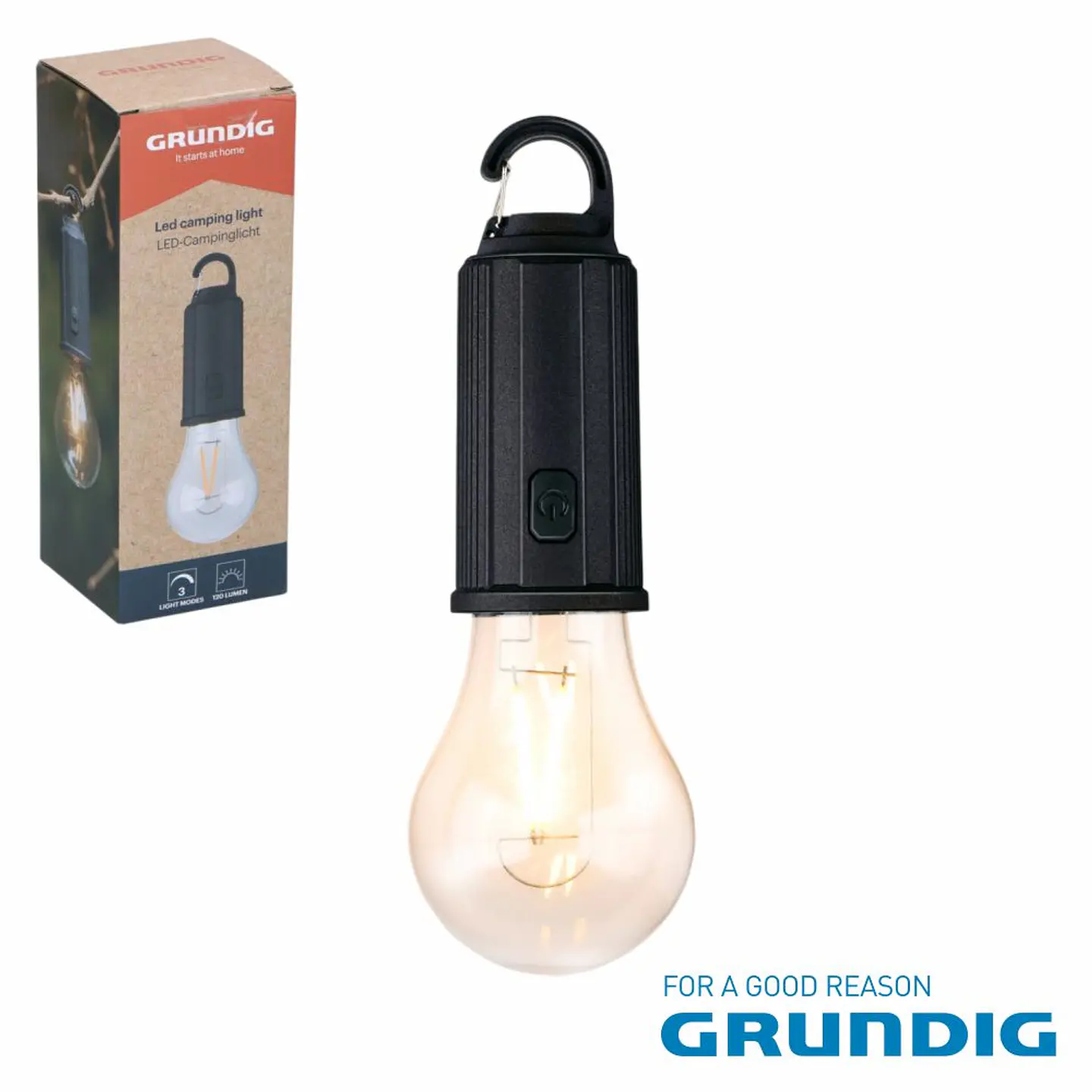 Candeeiro Portátil LED 120lm Para Campismo 3xAAA 1