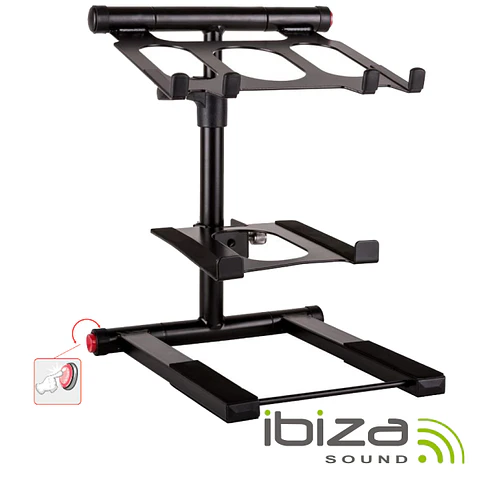 SUPORTE DUPLO P/ DJ AJUSTÁVEL 360º 15KG IBIZA