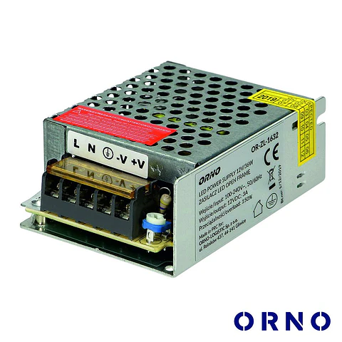 Fonte De Alimentação Industrial 12V 36W 3A ORNO