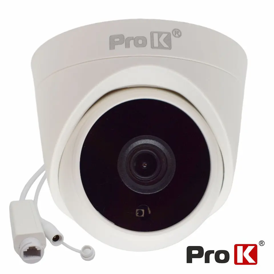 Câmara Vigilância IP DOME H.265 4MP PoE PROK 1