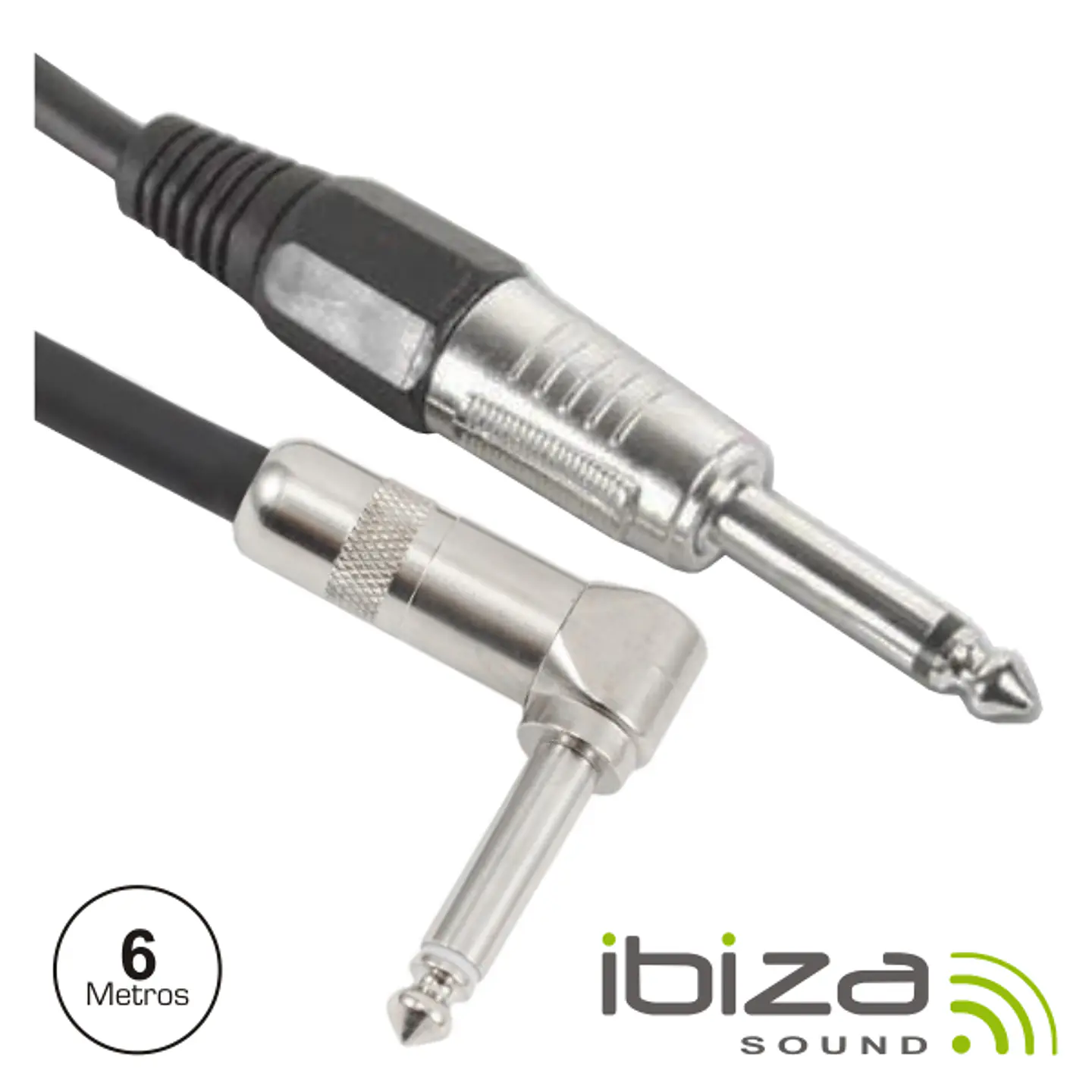 CABO JACK 6.35MM MACHO / MACHO 90º 6M MN IBIZA 1