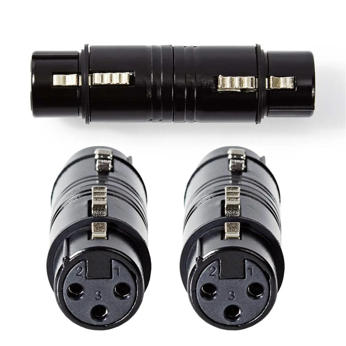 Ficha Adaptadora XLR 3P Fêmea / XLR 3P Fêmea 1