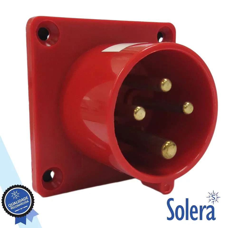 FICHA CEE MACHO PAINEL 3 POLOS (3P+T) 16A IP44 SOLERA 1