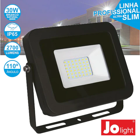 FOCO LED 30W 230V BRANCO NATURAL 2700LM IP65 SLIM JOLIGHT