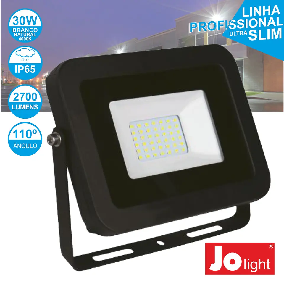 FOCO LED 30W 230V BRANCO NATURAL 2700LM IP65 SLIM JOLIGHT 1