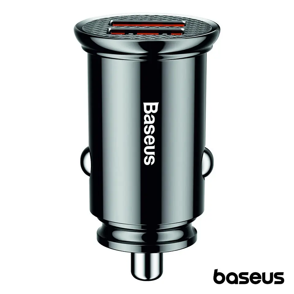 ADAPTADOR ISQUEIRO QUICK CHARGE3.0 2USB 12-24V 5A BASEUS 1