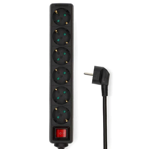 Extensão Elétrica 6x Schuko 3m NEDIS