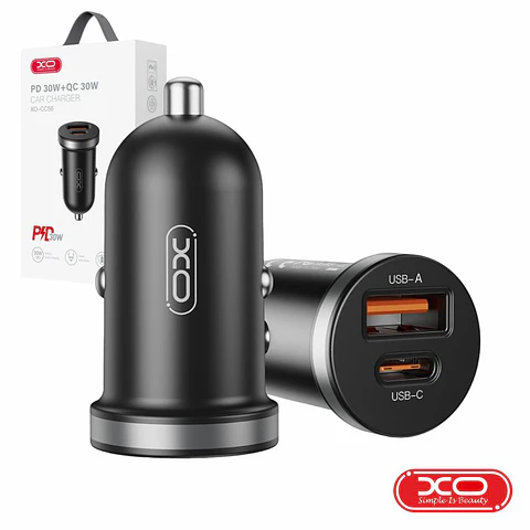 Adaptador Isqueiro USB-A PD 3.0 / USB-C 30W XO