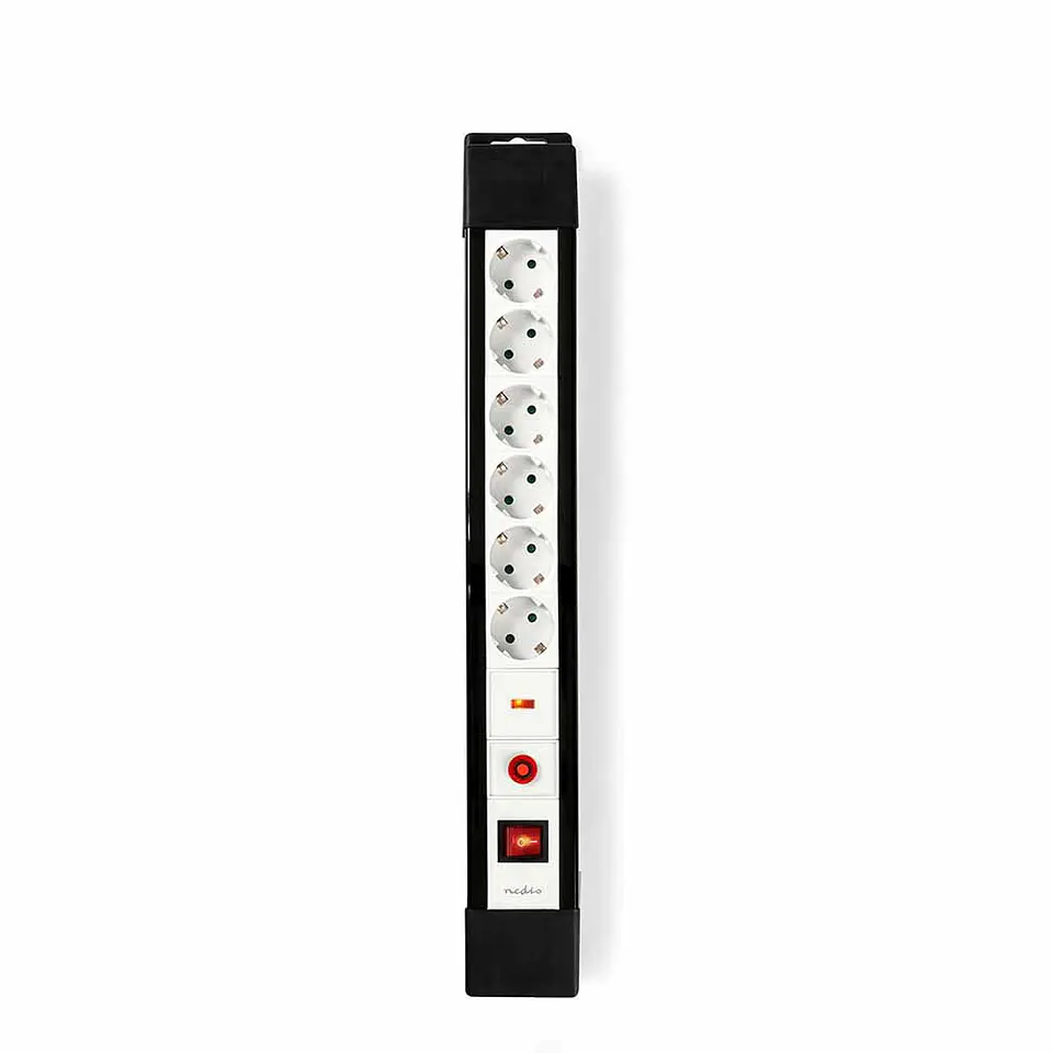 Tomada Elétrica 6x Schuko C/ Interruptor 3m 1