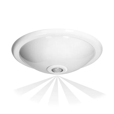 Aplique LED Redondo 2xE27 2x18W C/ Sensor Movimento PIR