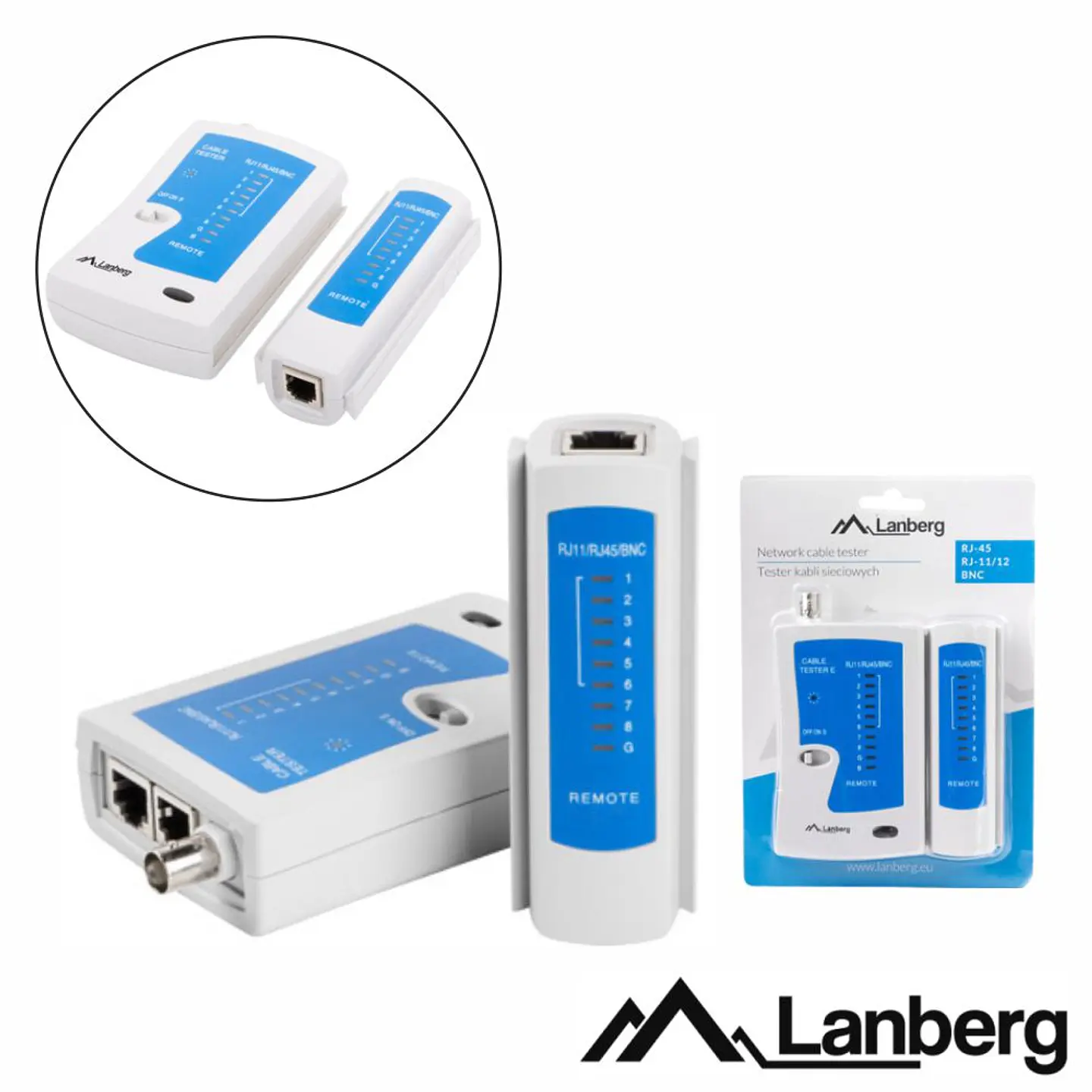 Testador de Cabos Rede RJ45 LANBERG 1