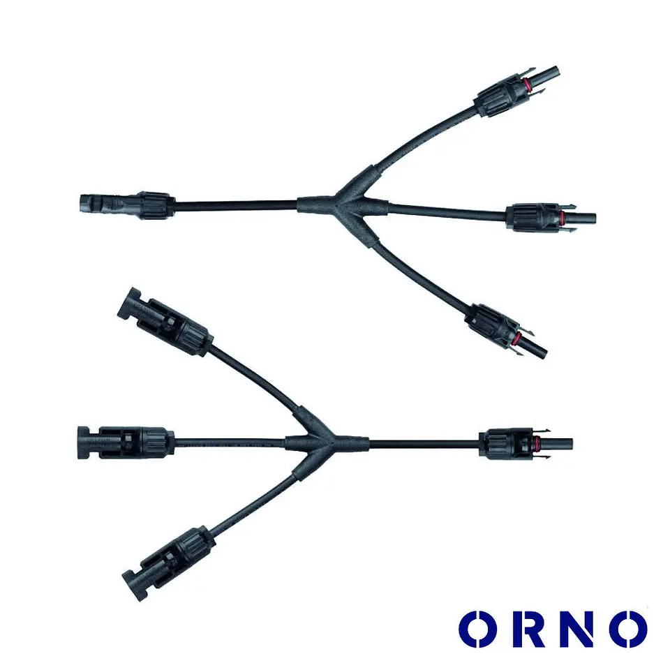 Conjunto de Adaptadores Em Y P/ Fichas Solares 3xMC4 ORNO 1
