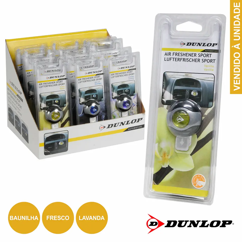 AMBIENTADORES P/ AUTOMÓVEL VÁRIAS FRAGRÂNCIAS DUNLOP 1