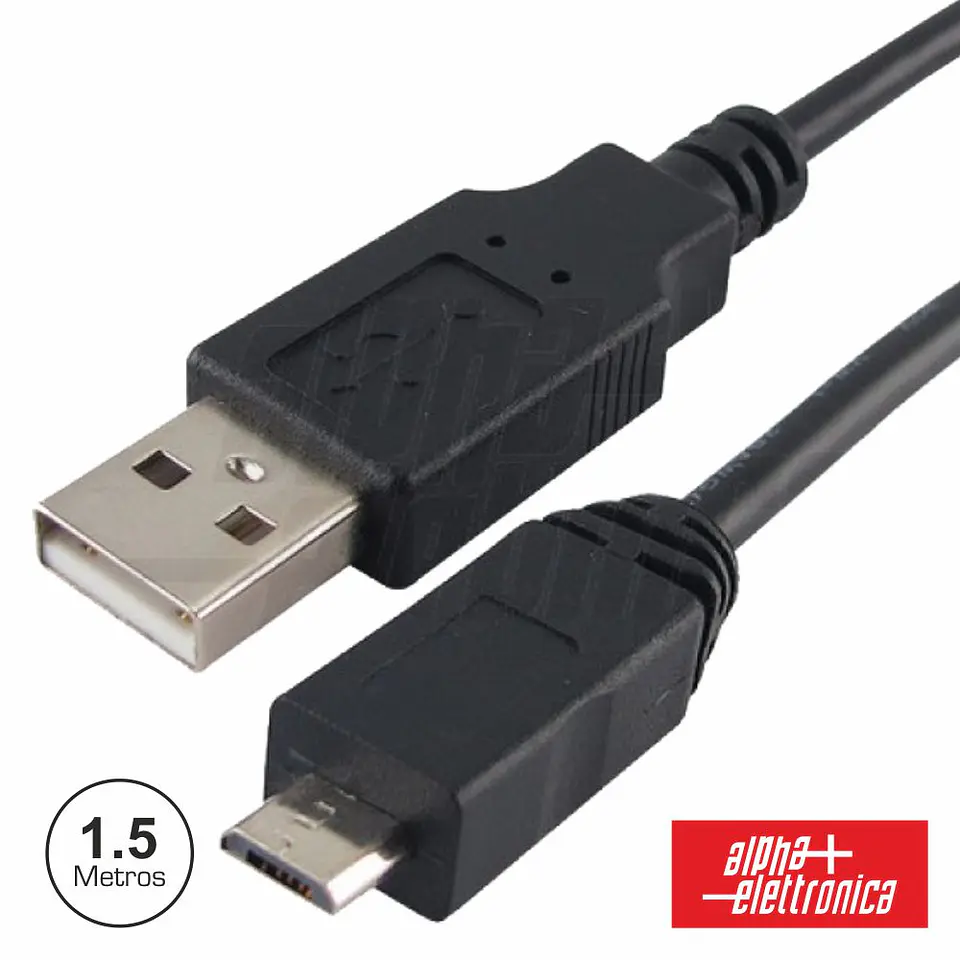 CABO USB-A 2.0 MACHO / MICRO USB-B MACHO 1.5M 1