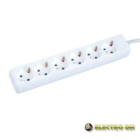 TOMADA ELÉTRICA C/ 6 SAÍDAS 3M BRANCO EDH
