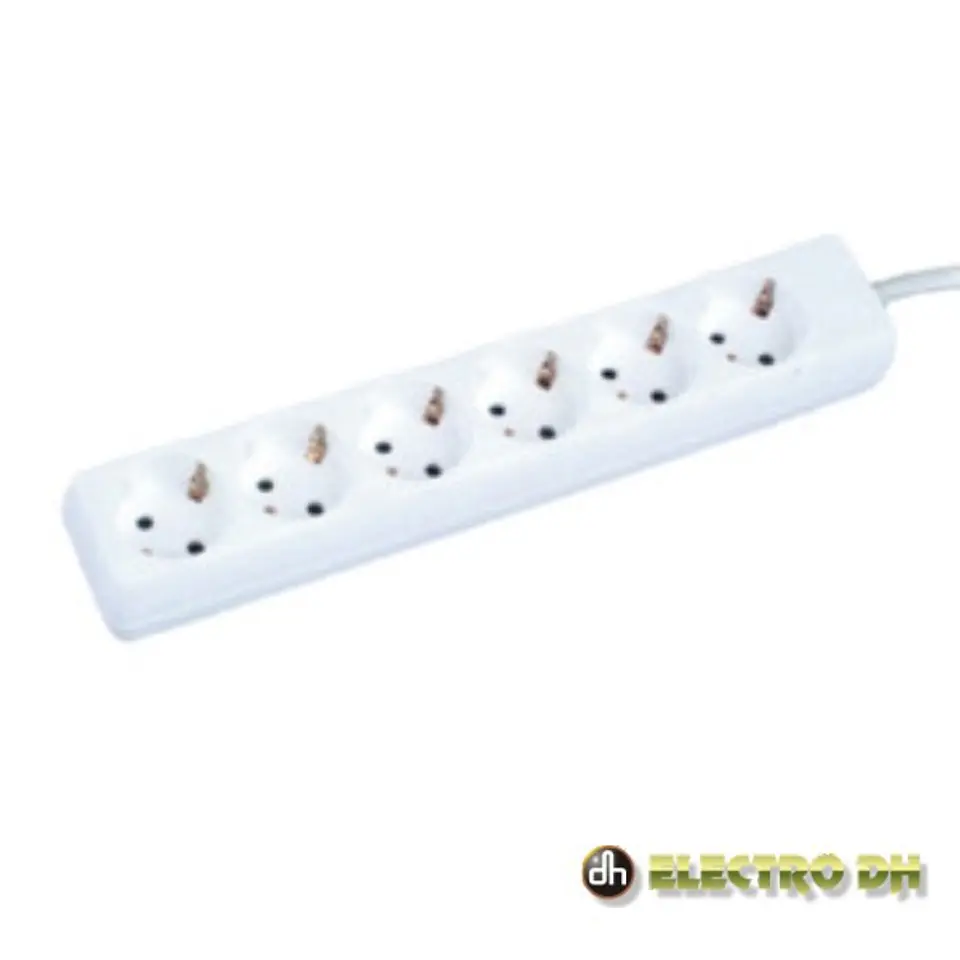TOMADA ELÉTRICA C/ 6 SAÍDAS 3M BRANCO EDH 1