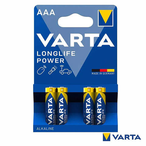 Pilha Alcalina AAA 1.5V 4x Longlife Power VARTA