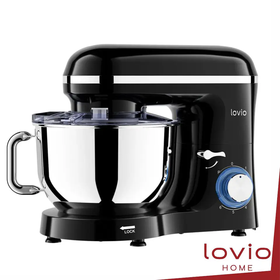 Robô de Cozinha 1900W C/ Taça Inox 6.2L Preto LOVIO 1