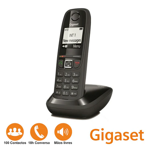 Telefone S/ Fios AS405H Preto Gigaset