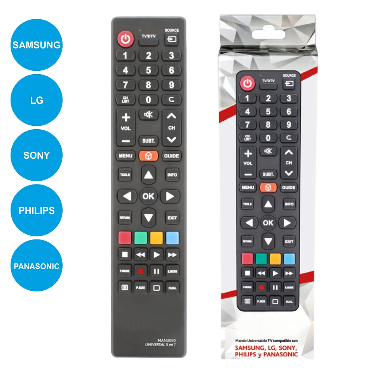 TELECOMANDO UNIVERSAL P/ SAMSUNG/LG/SONY/PHILIPS/PANASONIC 1