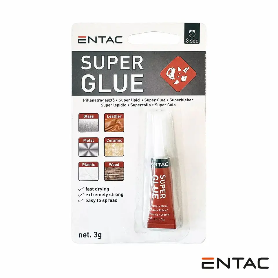 Tubo Super Cola Adesiva Multiusos 3G B1 ENTAC 1