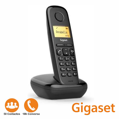 Telefone S/ Fios A170 Preto Gigaset