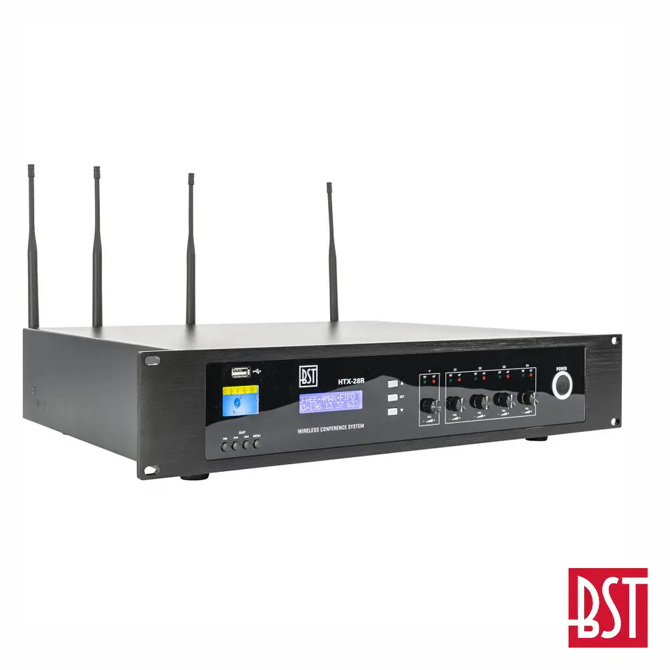 Sistema de Conferência Profissional UHF C/ Gravação USB BST 1