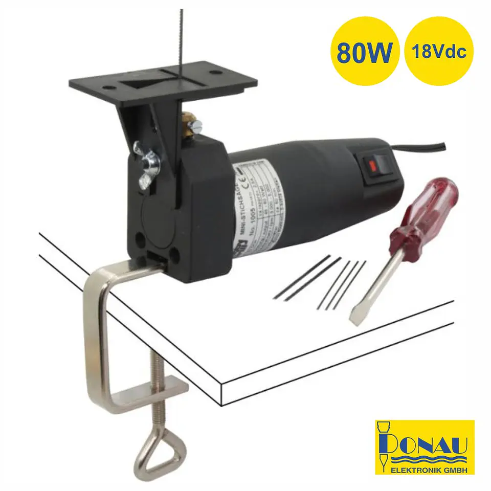 SERRA TICO-TICO C/ 3 LÂMINAS E GRAMPO 15-18V 40-80W DONAU 1
