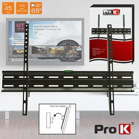 SUPORTE LCD/LED 32/65" VESA 600/400 45KG PROK