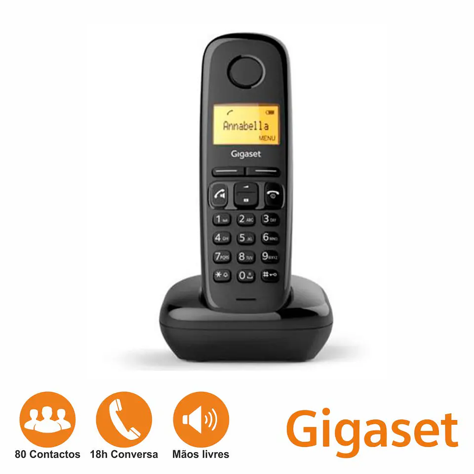 Telefone S/ Fios A270 Preto Gigaset 1
