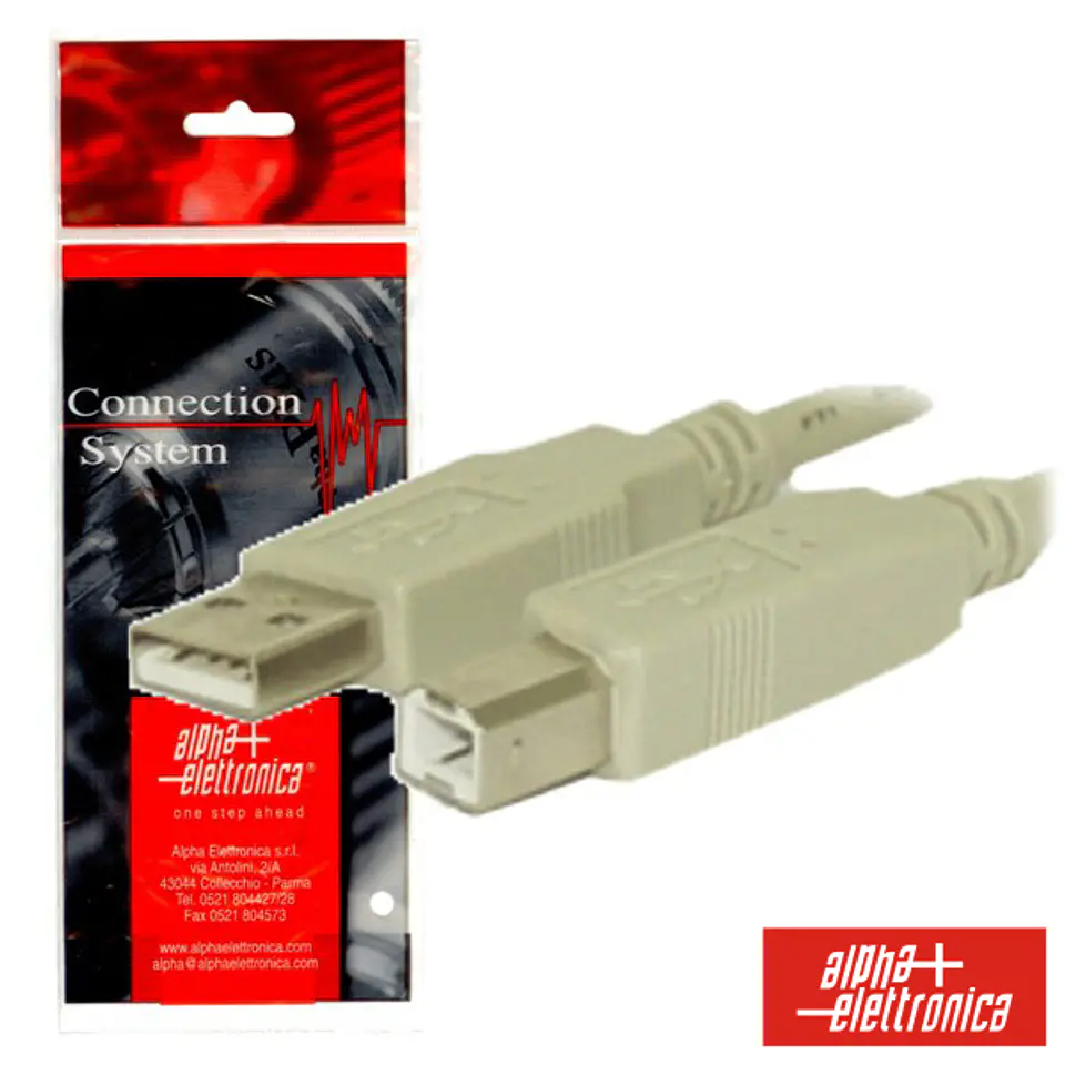 CABO USB TIPO-A MACHO / USB TIPO-B MACHO 5M POLYBAG 1