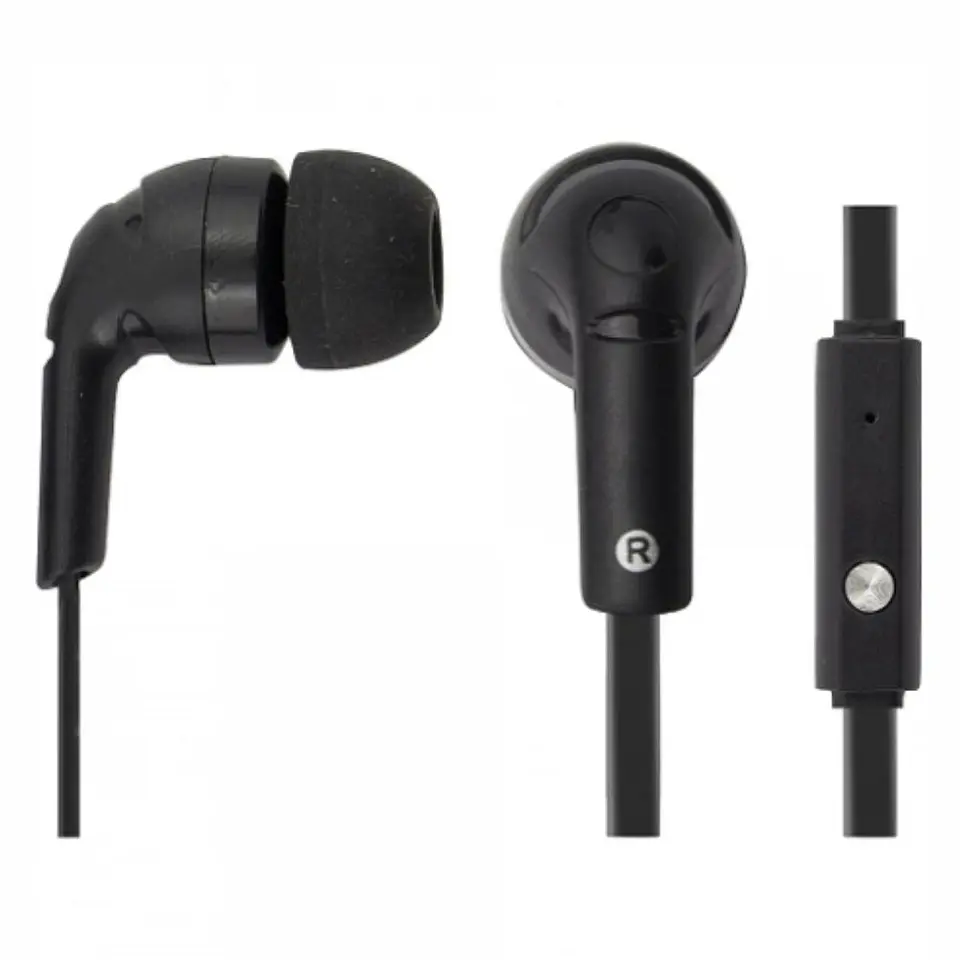 Auscultadores Stereo C/ Fios Pretos 1