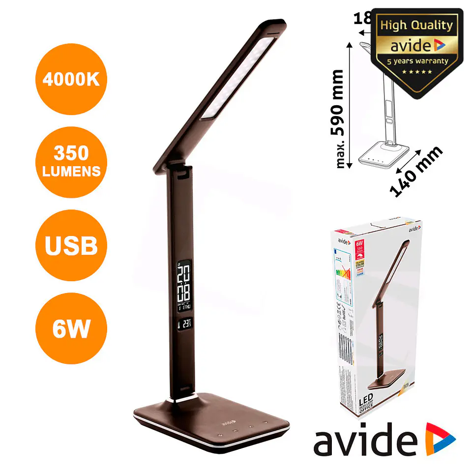 CANDEEIRO DECORATIVO LED 6W 5000K CALENDÁRIO 350LM AVIDE 1