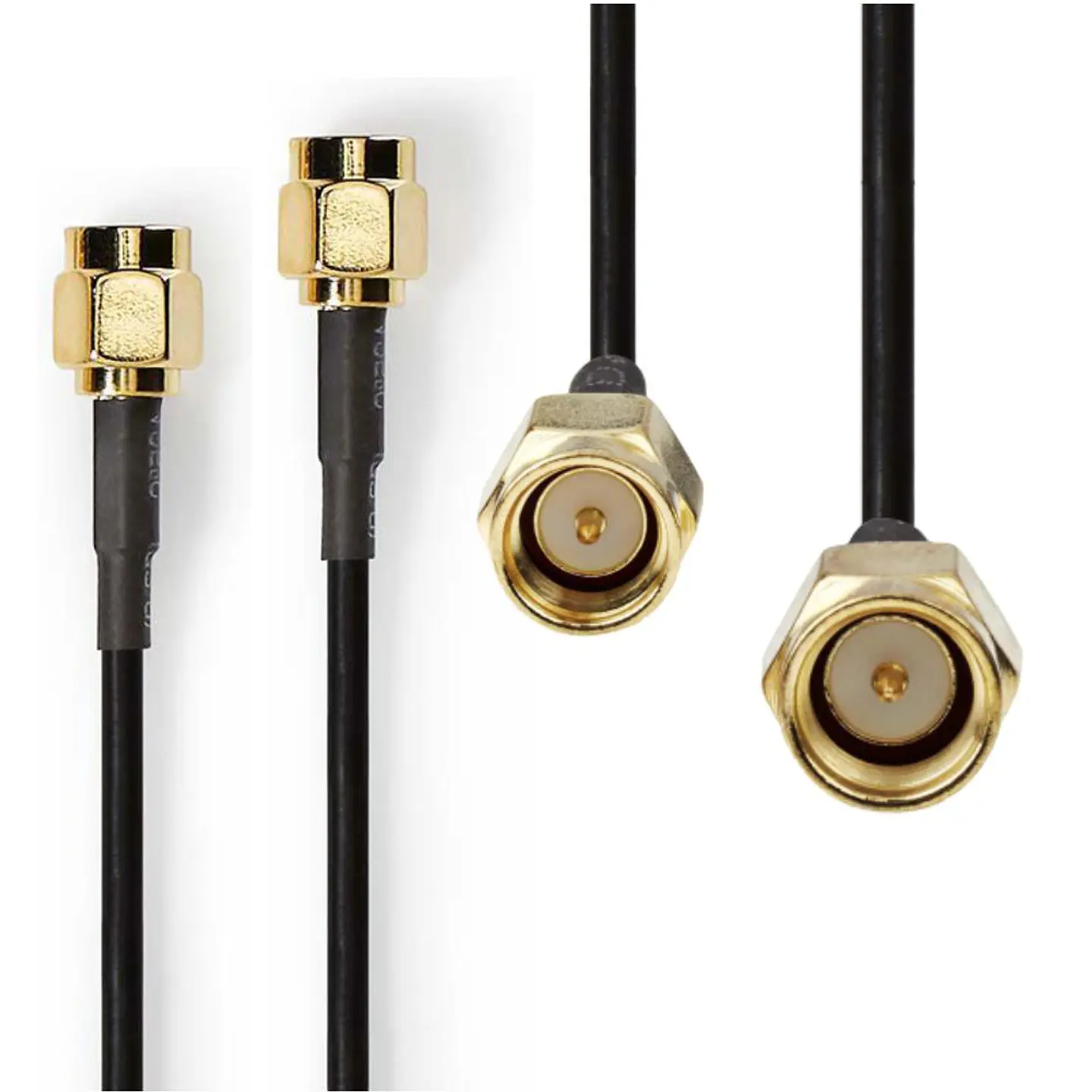 Cabo de Antena SMA Macho - SMA Macho 2.0 m Preto NEDIS 1