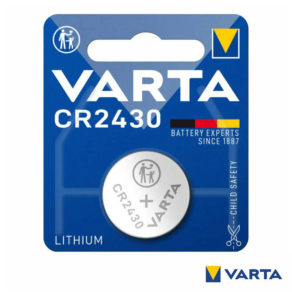 Pilha Lithium Botão CR2430 3V Blister VARTA 1