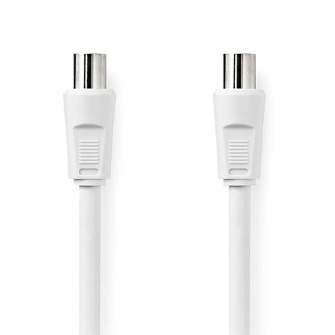 Cabo Coaxial Macho/Fêmea Branco 10m