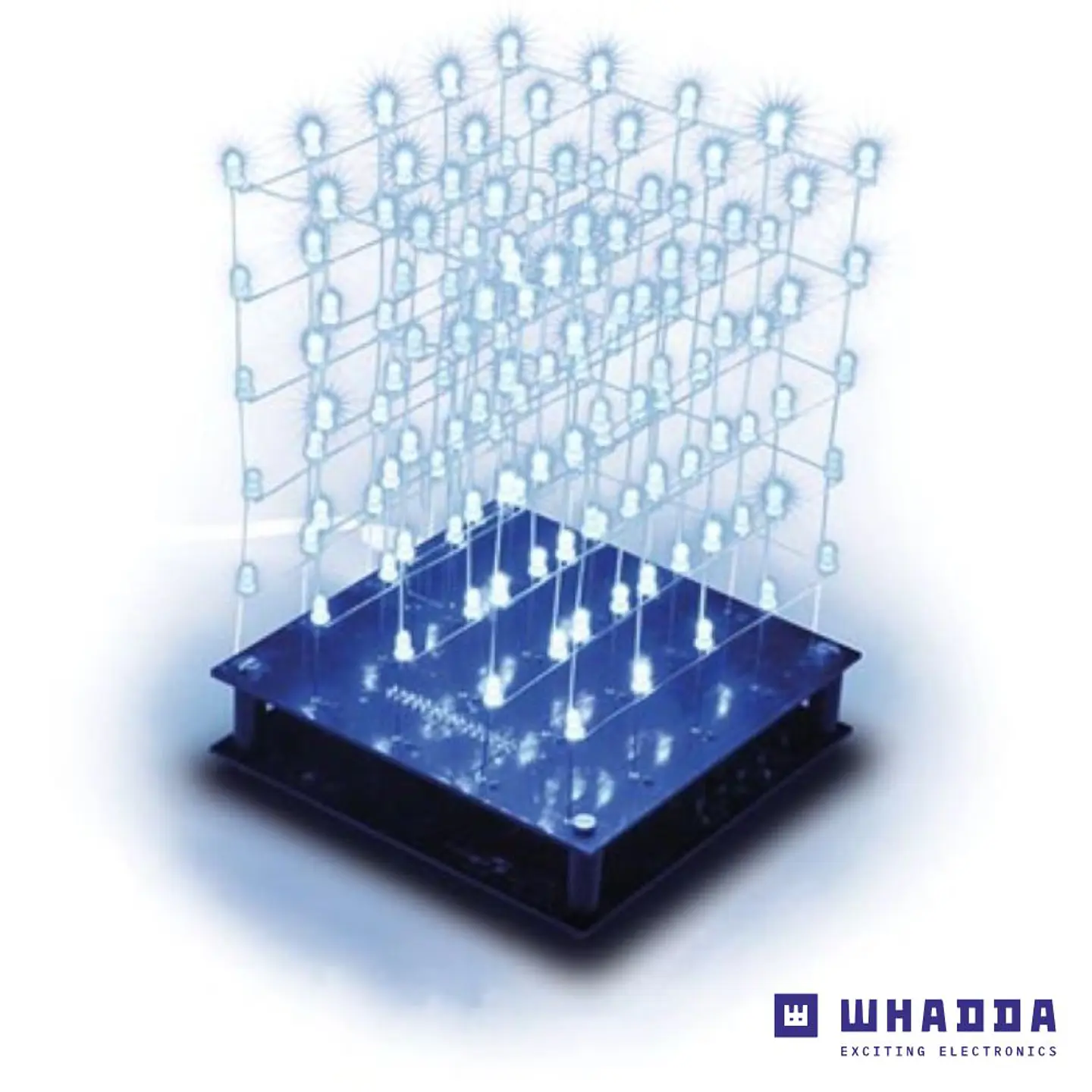 Kit de Montagem Cubo LED Azul 3D WHADDA 1